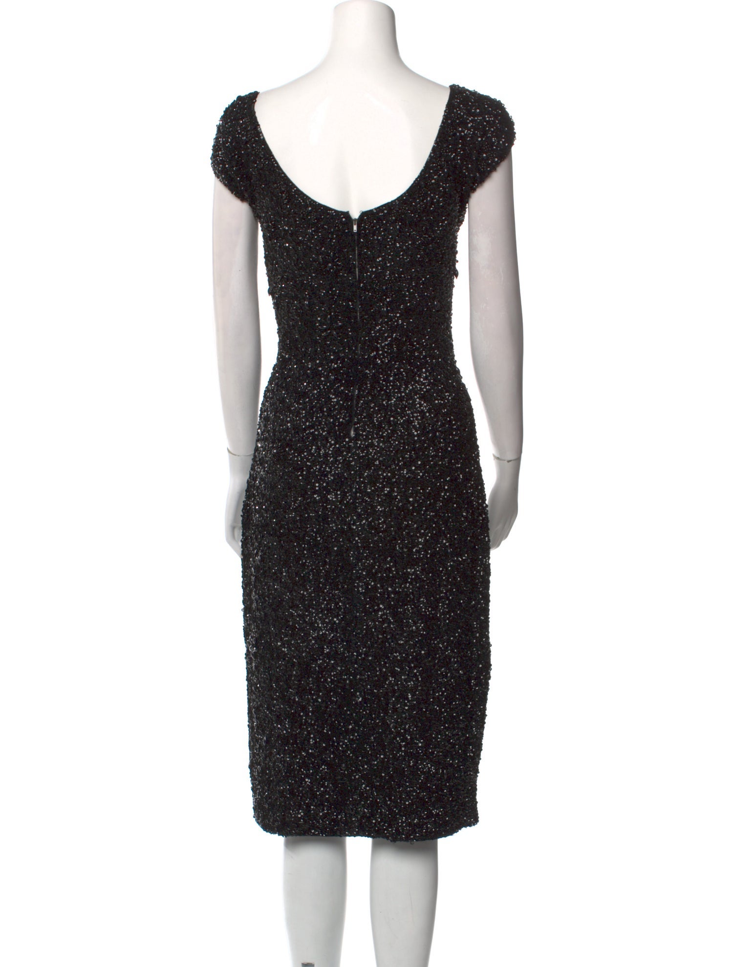 Vintage - Unbranded Scoop Neck Midi Length Dress